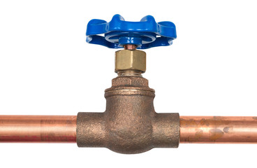 shut off valve on copper water line