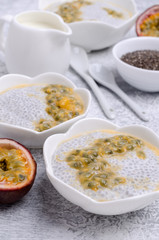 Dairy dessert chia seeds
