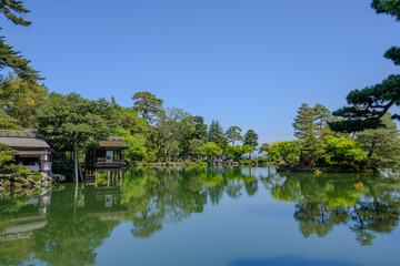 Fototapeta na wymiar Kenrokuen, a japanese garden in Kanazawa, Japan