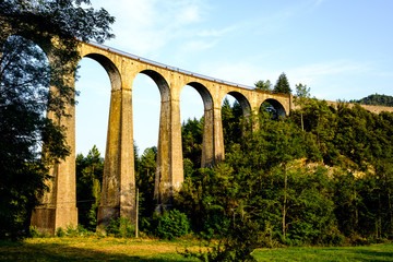 Fototapeta na wymiar Chamborigaud viaduct, Cévennes, France