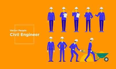 vector people civil engineer