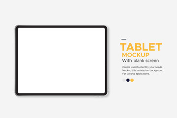 Banner tablet mockup this isolated on background. 