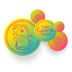 ganesh chaturthi festival creative greeting design background