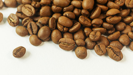 coffee beans dry process close up image..