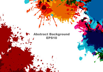 abstract vector splatter paint color design background. vector splatter isolated on white background design. illustration vector design.
