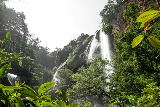 Erawan National Park, Located On West Thailand In The Tenasserim Hills Of Kanchanaburi Province