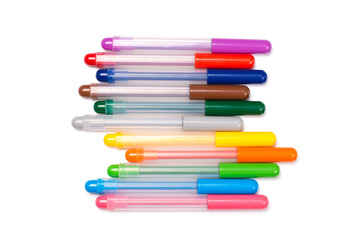 Colorful Felt Tip Pens .Multicolored Felt-Tip Pens .Multicolored Felt-Tip Pens isolated on a white background .