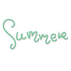 Fototapeta na wymiar Summer lettering logo decoration greetings card template