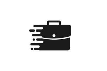 Fast job icon, businessman bag icon