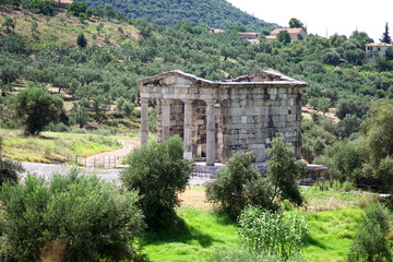 The Mausoleum of the Saithidae family in the ancient archaeological site of Messini, in southern Peloponnese