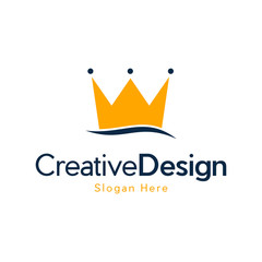 Fototapeta na wymiar Crown Logo Vector Template, monogram crown vector logo in a modern style