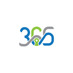 Security 365 letter logo design template
