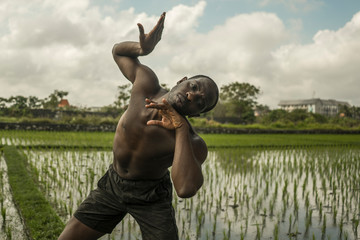 young attractive contemporary ballet dancer and choreographer , a black African American man...