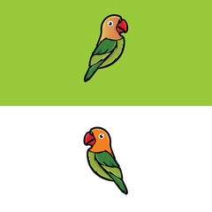 Love Bird logo Vector Design