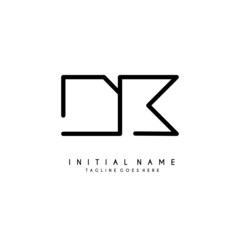 Initial D B DB minimalist modern logo identity vector - obrazy, fototapety, plakaty