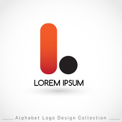 Letter L Logo Design Template isolated on white background : Vector Illustration