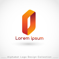 Letter O Logo Design Template isolated on white background : Vector Illustration