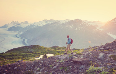 Naklejka premium Hike in Canada