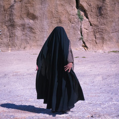Muslic woman leaving