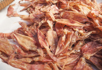 Dried squid, preserved seafood