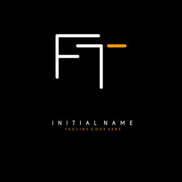 Initial F T FT minimalist modern logo identity vector
