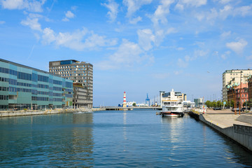 The harbor of Malmo, Sweden