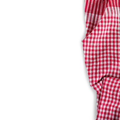 red checkered napkin