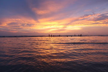 sunset over the sea