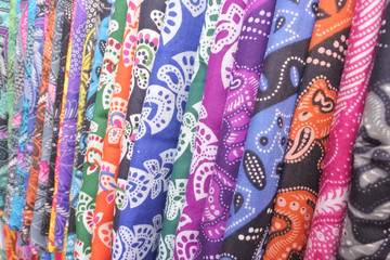 Colorful Sarongs for Sale in Bali