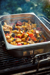Vegetable Mix Prepared On A Grill