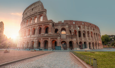 Fototapeta na wymiar Colosseum in Rome. Colosseum is the most landmark in Rome