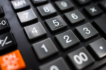 closeup of calculator keyboard