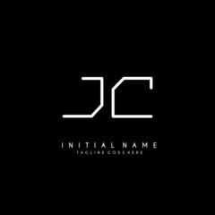 Initial J C JC minimalist modern logo identity vector