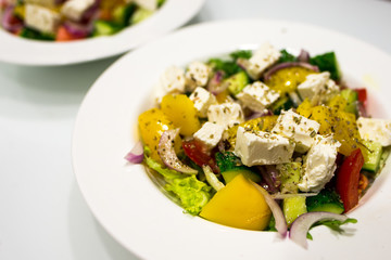 salad with chicken and vegetables