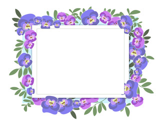 Foto frame purple viola