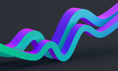 Abstract 3d render, minimalistic background, modern graphic design