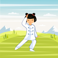 Tai chi and qigong exercises in nature