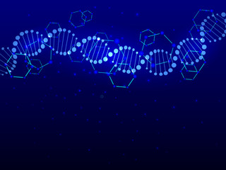DNA abstract background. Vector illustration for poster or banner