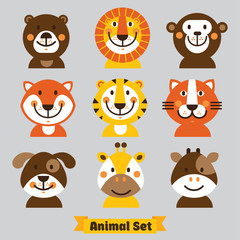 Vector set of cute animals