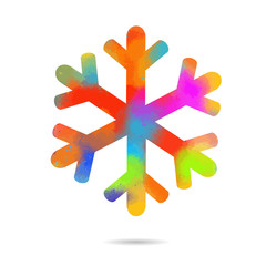 A multi-colored abstract snowflake. Vector