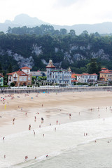 Panorama of Ribadesella beach, Spain