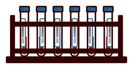 採血の試験管　デフォルメイラスト