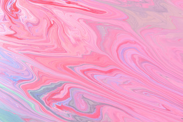 Abstract Pink Acrylic pour Liquid marble surfaces Design.