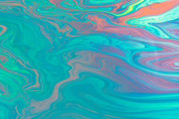 Fototapeta na wymiar Blue Acrylic pour Liquid marble abstract surfaces Design.