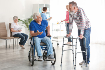 Mature men in nursing home