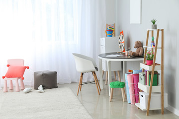 Interior of modern children's room