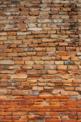 Red brick stone texture wall background