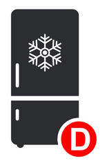 Obraz premium Freezer cold flat icon vector. Modern smart sign, solid pictogram isolated on white background