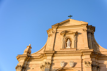 Fototapeta na wymiar Citadelle De Victoria (Victoria Citadel Cathedral), Victora, Gozo, Malta.
