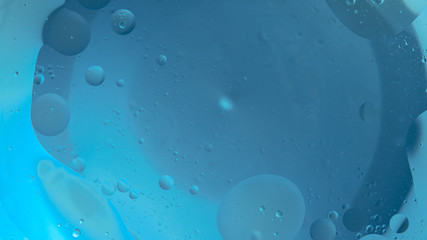 Abstract Blue water bubbles background